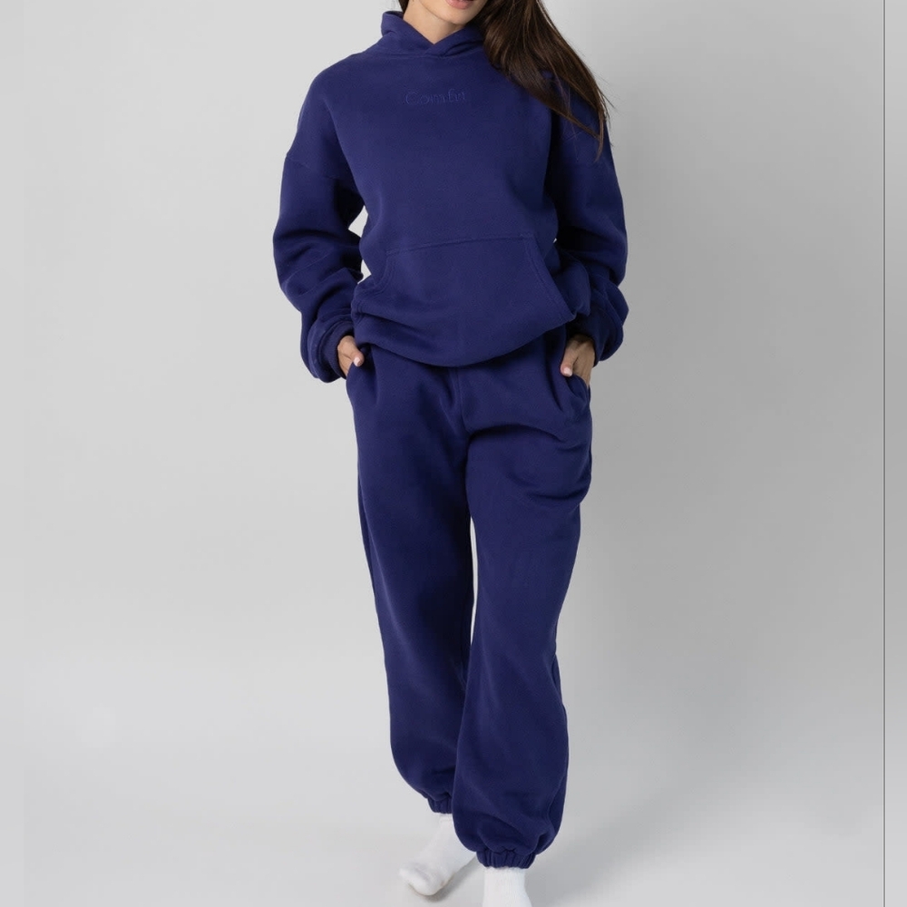 🤑2-PIECE SeT ❤️NIP❤️ Comfrt SIGNATURE HOODIE & SWEATPANTS INDIGO S/M